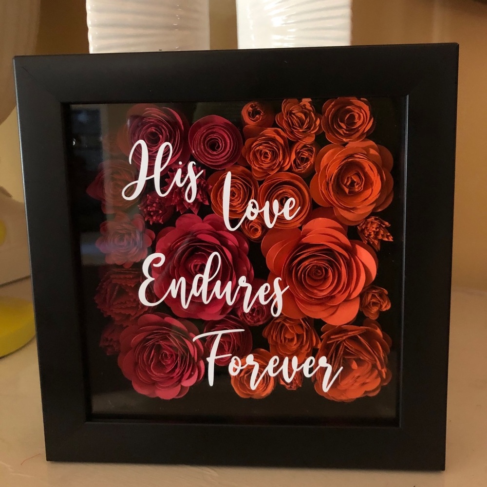 Custom Paper Flower Shadow Box
